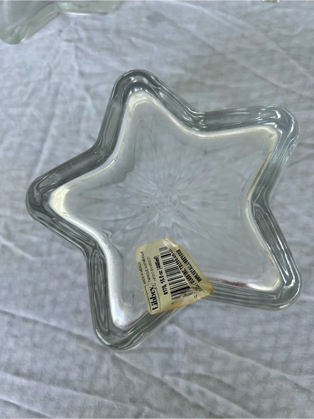 Libbey Star Shaped Clear Glass  Dish